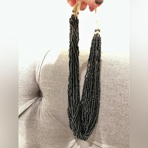 Black beaded necklace